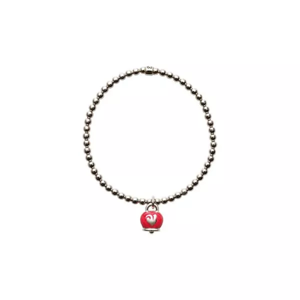 Bracciale Chantecler Et Voilà Campanelle in Argento con Smalto Rosso