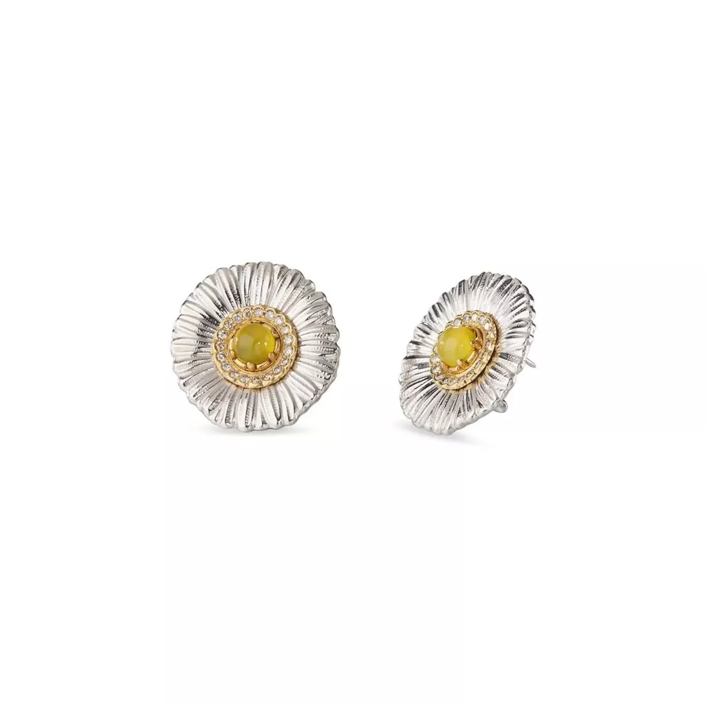 Orecchini Buccellati Blossoms Color Margherita con Agata Gialla - immagine 2