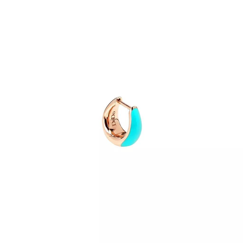 Orecchino Dodo Rondelle con Smalto Turchese