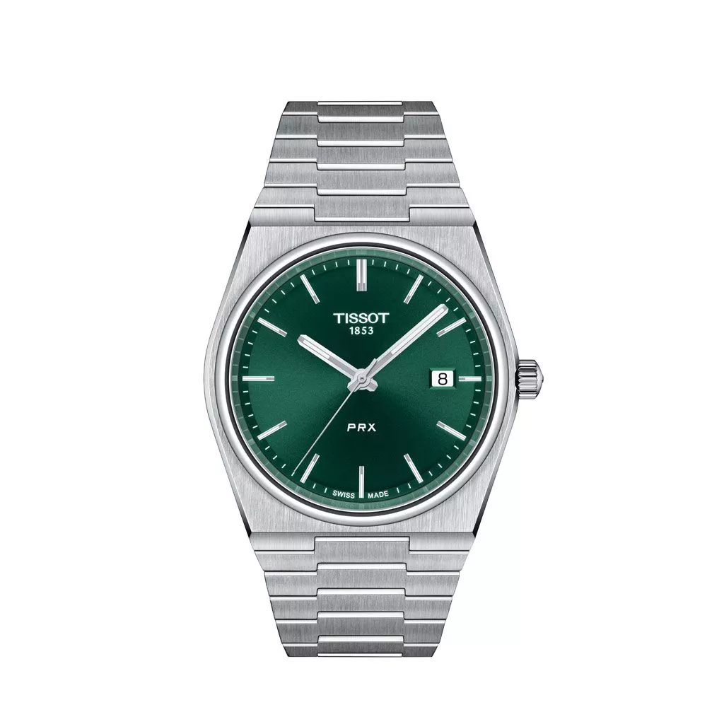 Orologio Tissot PRX in Acciaio con Quadrante Verde
