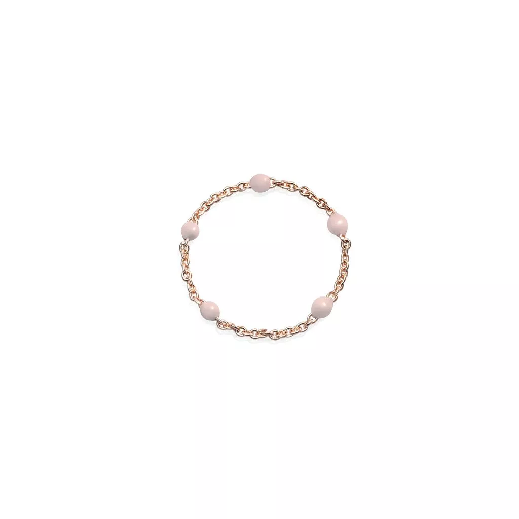 Anello Burato Linee ed Archi Rose Dots