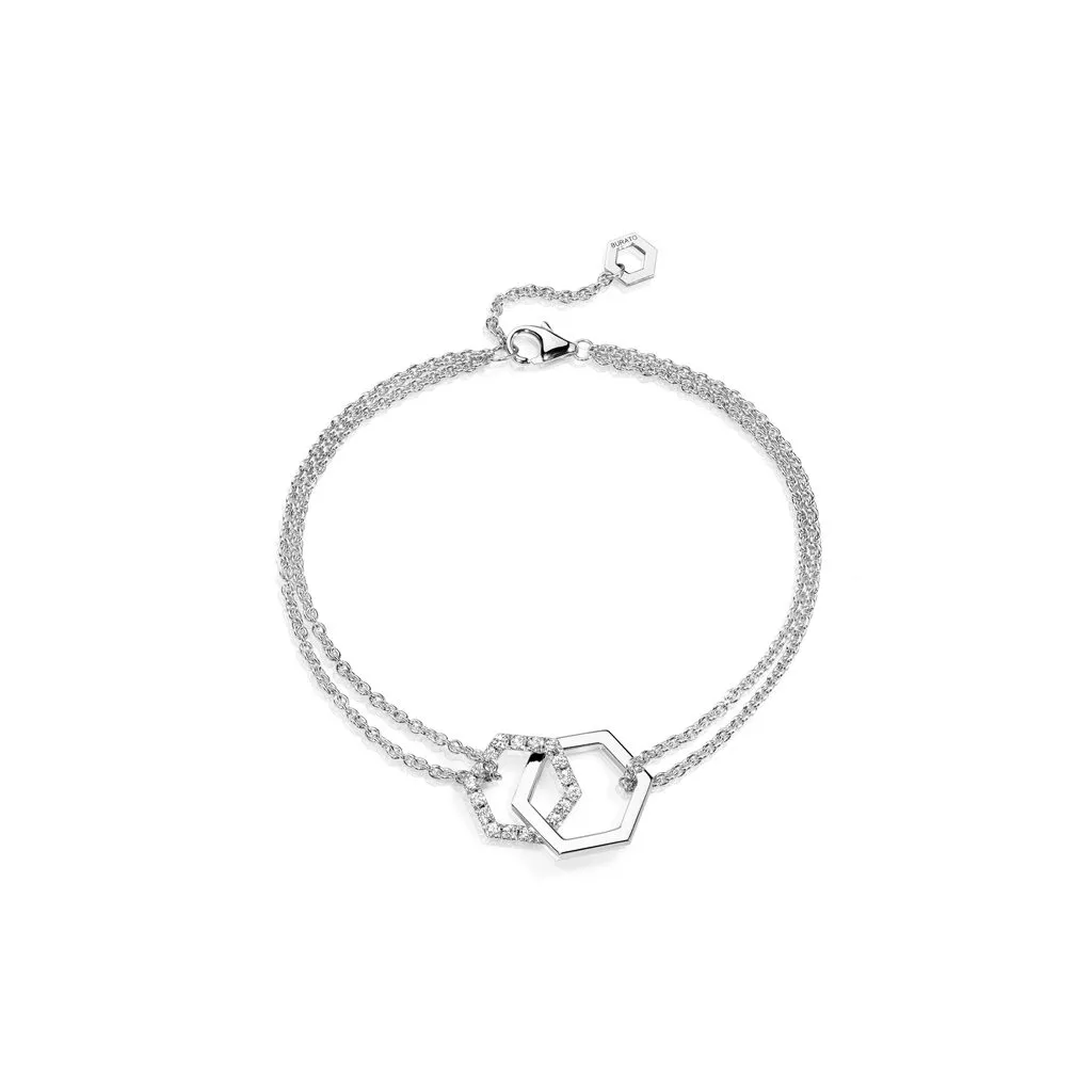 Bracciale Burato Amuleto Double White