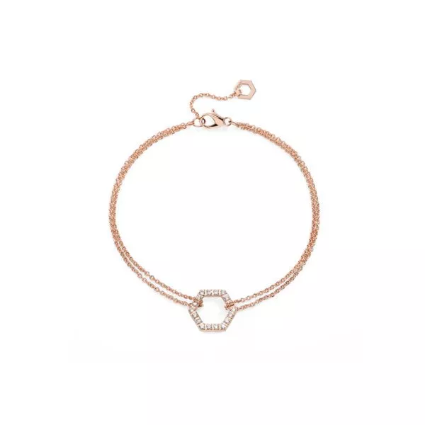 Bracciale Burato Amuleto Full Diamonds Pink S