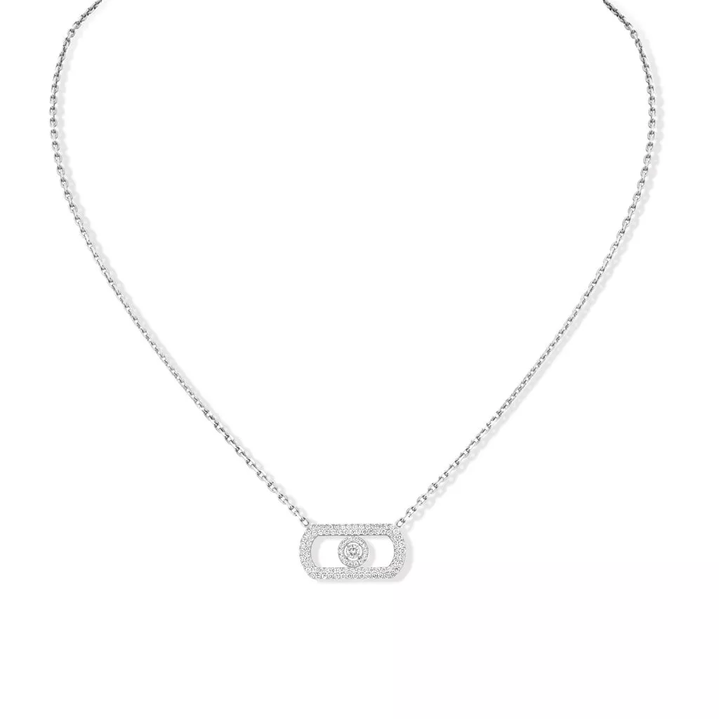 Collana Messika So Move Pavé in Oro Bianco