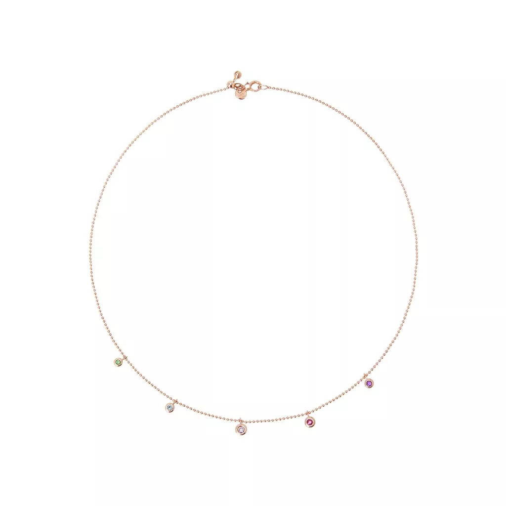 Collana Dodo Bollicine con Pietre Colorate
