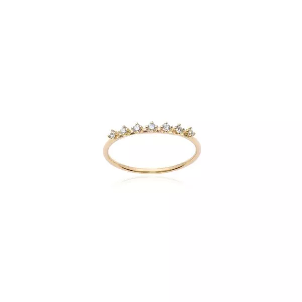 Anello Burato Solitaire White Long Solitaire Yellow