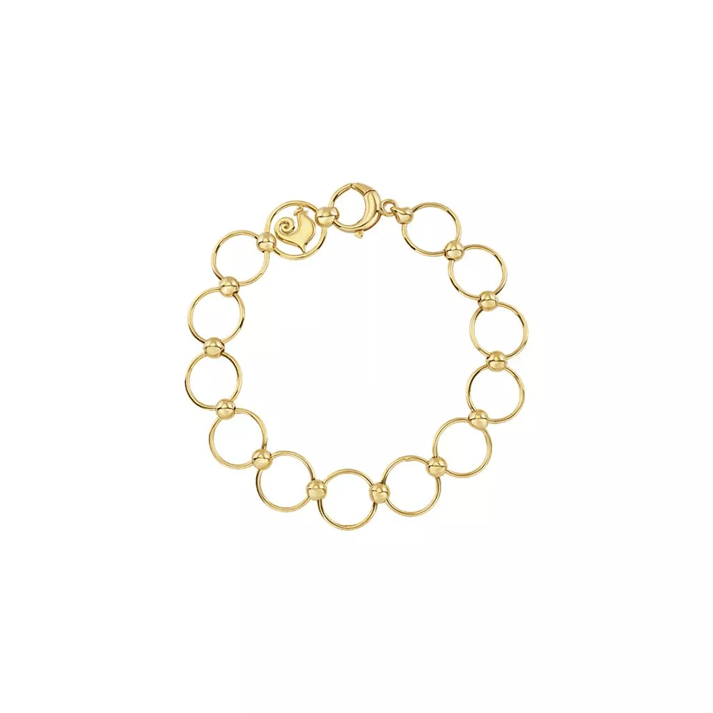 Bracciale Chantecler Accessori in Oro Giallo con Maglie Tonde