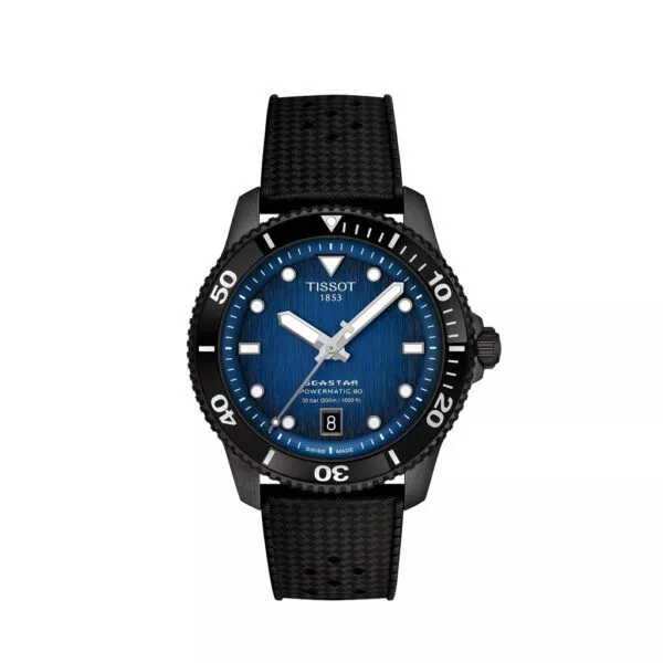 Orologio Tissot Seastar 1000 Powermatic 80 40 mm con Cinturino in Gomma