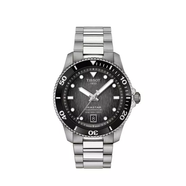 Orologio Tissot Seastar 1000 Powermatic 80 40 mm con Quadrante Grigio Sfumato