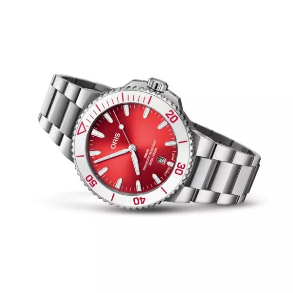 Orologio Oris Aquis Date Taste of Summer con Quadrante Rosso