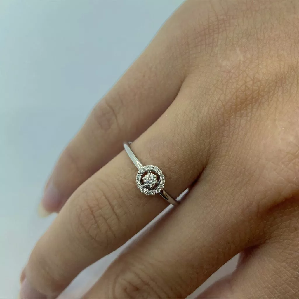 Anello Crivelli con Castone in Diamanti e Pietra Centrale - immagine 2