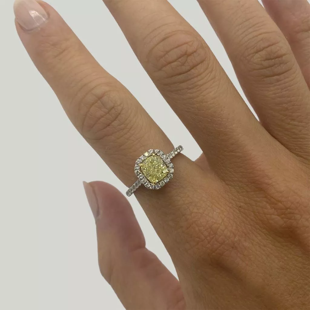 Anello Crivelli con Diamanti Bianchi e Fancy - immagine 2