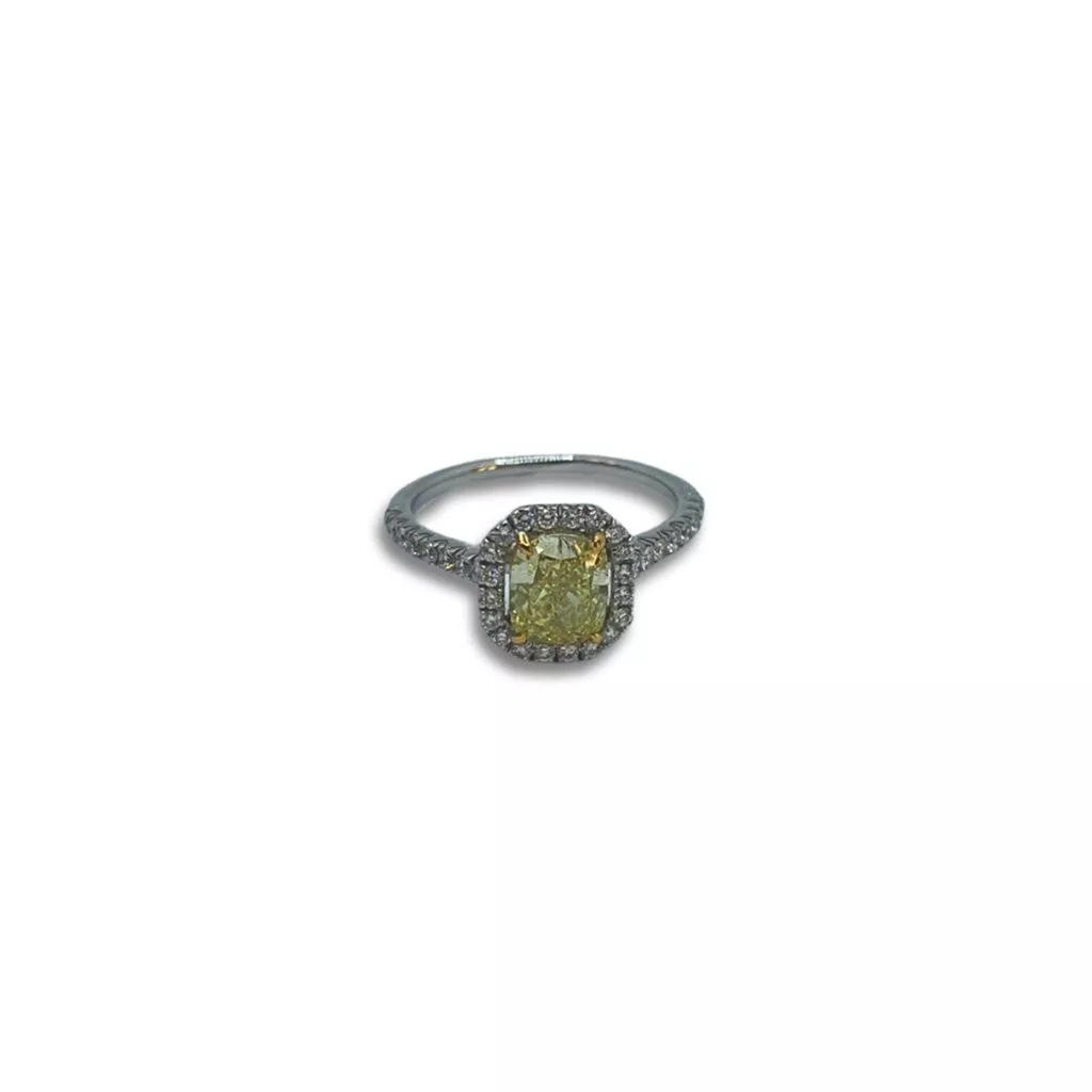 Anello Crivelli con Diamanti Bianchi e Fancy