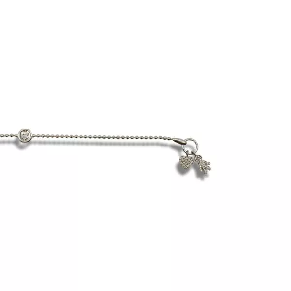 Bracciale Crivelli in Oro Bianco con Bimbo e Cuore