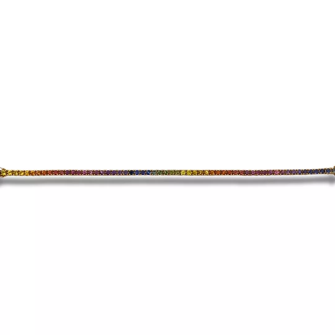 Bracciale Crivelli Tennis con Zaffiri Multicolor - immagine 3