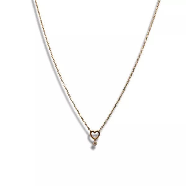 Collana Crivelli con Cuore Piccolo e Diamante