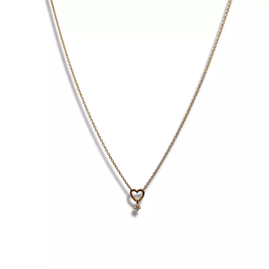 Collana Crivelli con Cuore Piccolo e Diamante