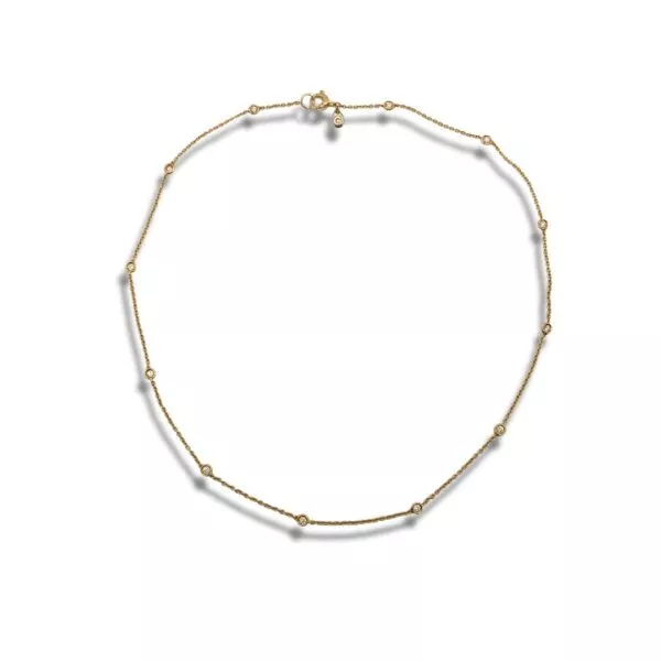 Collana Crivelli in Oro Rosa con 12 Diamanti