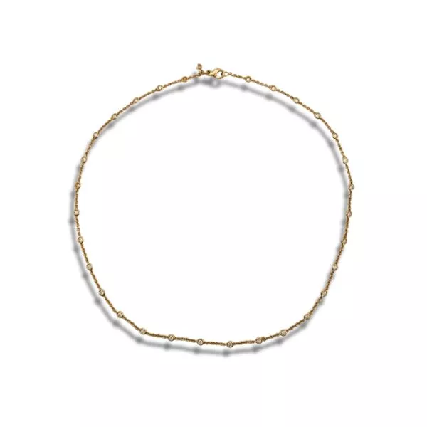 Collana Crivelli in Oro Rosa con 30 Diamanti