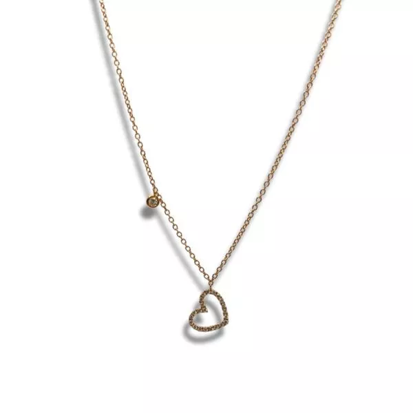 Collana Crivelli in oro Rosa con Cuore Piccolo