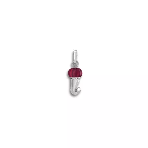 Ciondolo Chantecler Et Voilà Corni in Argento con Resina Borgogna