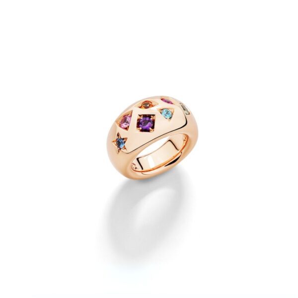 Anello Pomellato Iconica Cocktail in Oro Rosa con Pietre