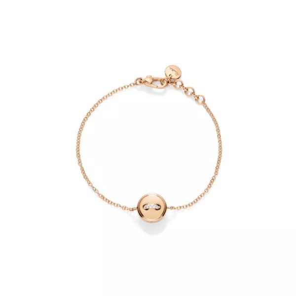 bracciale pom pom dot oro rosa