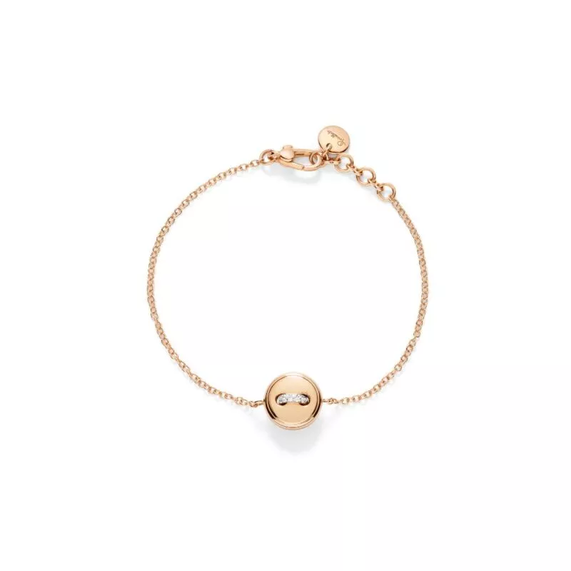 bracciale pom pom dot oro rosa