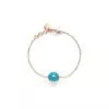 bracciale pom pom dot turchese