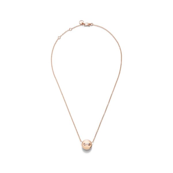 collana pom pom dot reversibile oro rosa