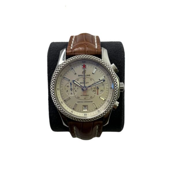 Orologio Breitling Bentley cintruino in pelle marrone