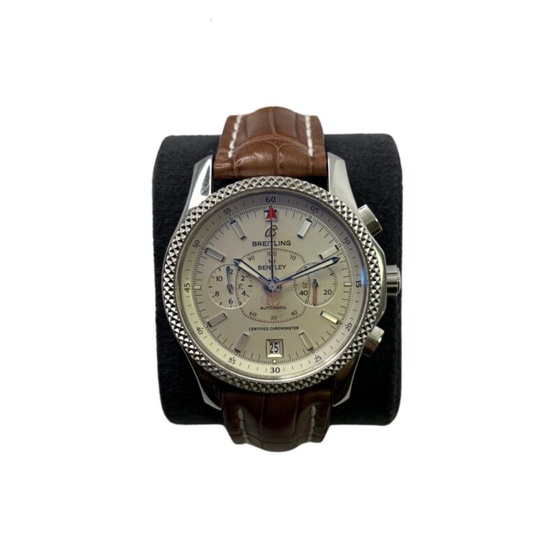 Orologio Breitling Bentley cintruino in pelle marrone