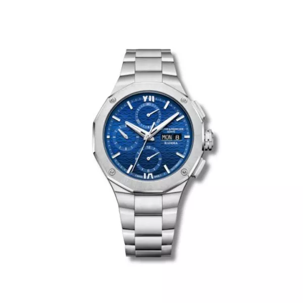 Orologio Baume & Mercier riviera quadrante blu