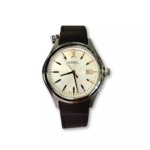 orologio ebel wave uomo 40 mm cinturino pelle marrone