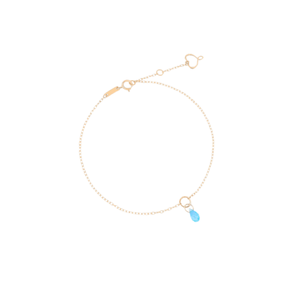 Bracciale maman et sophie in oro rosa con topazio azzurro