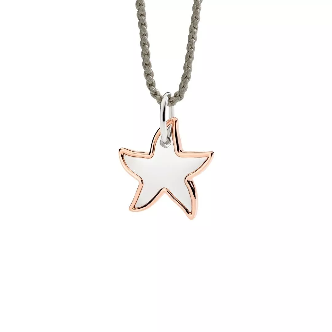 Ciondolo Dodo Stellina XL in Argento e Oro Rosa - immagine 2