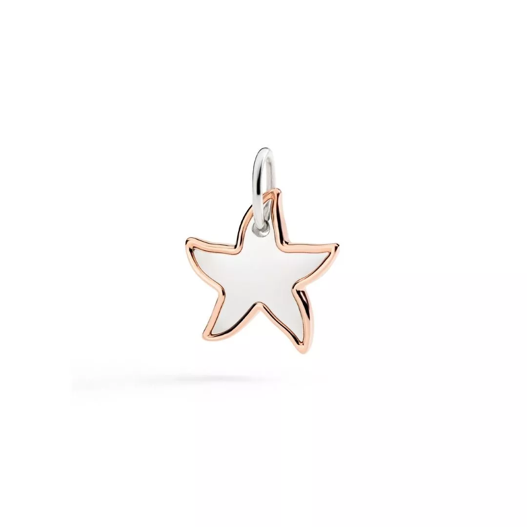 Ciondolo Dodo Stellina XL in Argento e Oro Rosa