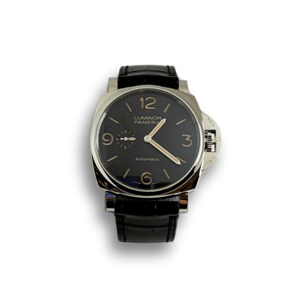 Orologio panerai luminor con cinturino in pelle nera