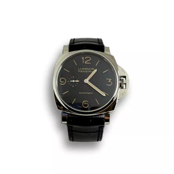 Orologio panerai luminor con cinturino in pelle nera