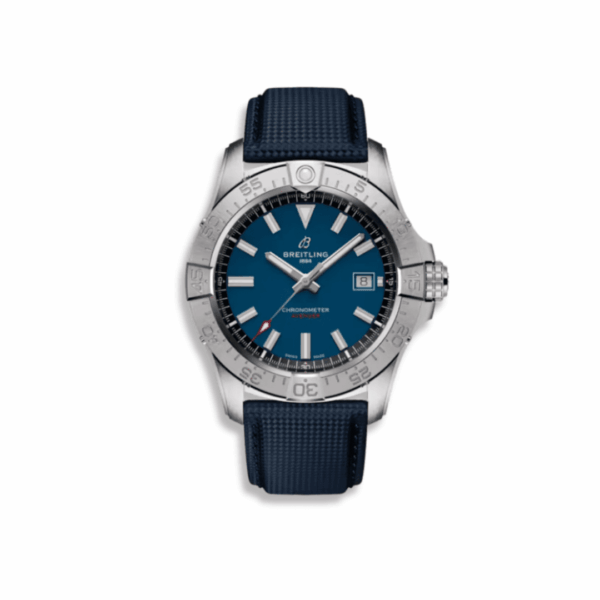 orologio breitling avenger cassa 42mm cinturino pelle blu