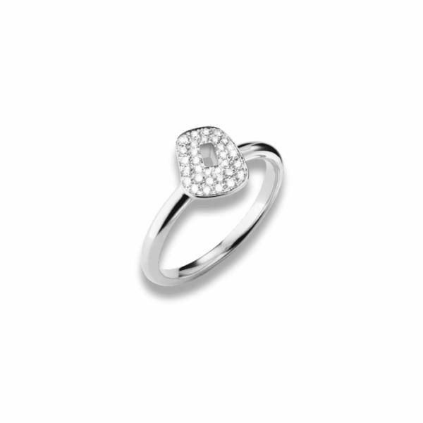 anello mattioli oro bianco e diamanti bianchi