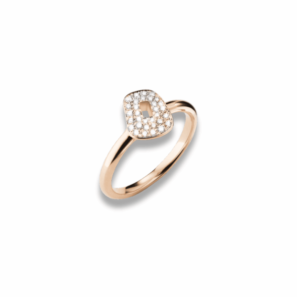 Anello Mattioli in oro rosa con diamanti