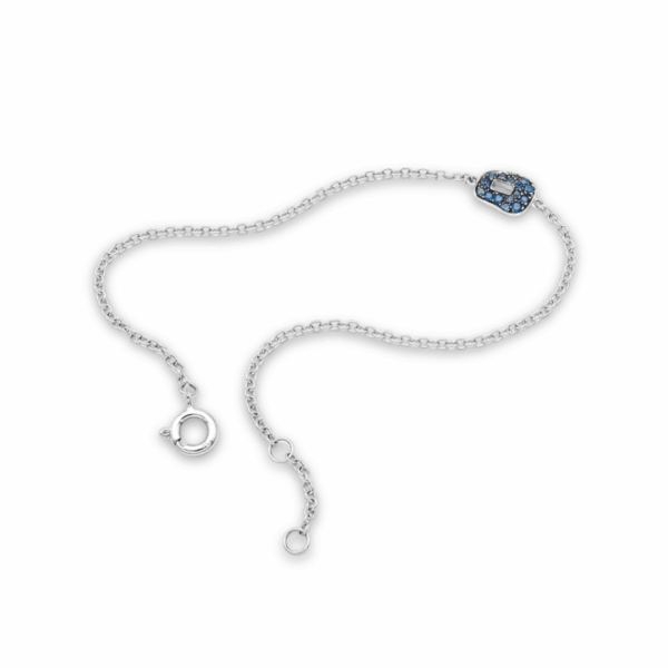 bracciale mattioli oro bianco con zaffiri blu