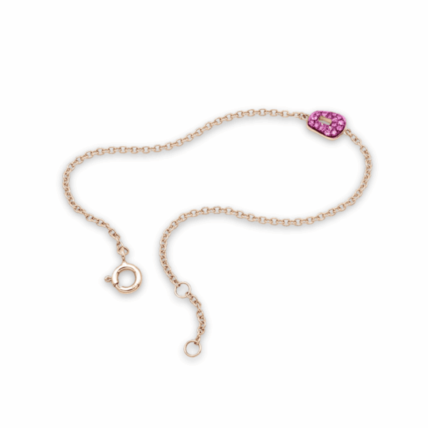 Bracciale mattioli oro rosa con zaffiri rosa