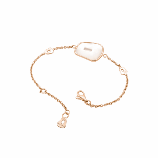 bracciale mattioli oro rosa e madreperla