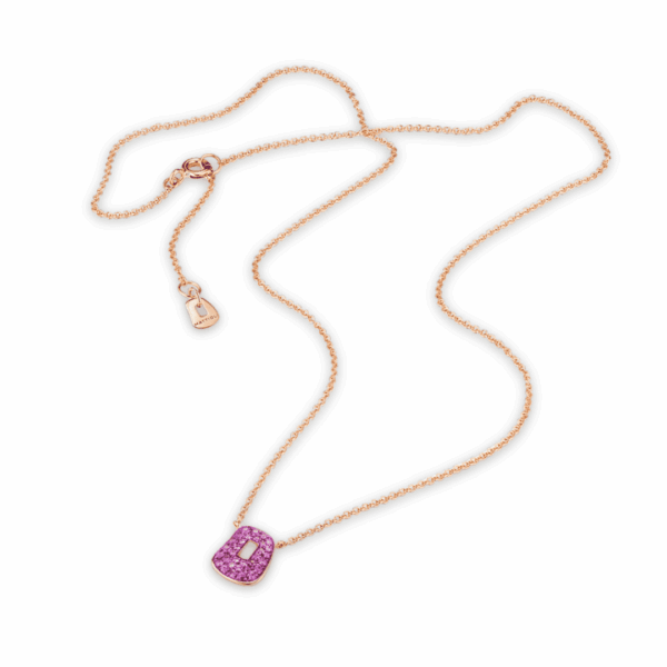collana mattioli in oro rosa e zaffiri rosa
