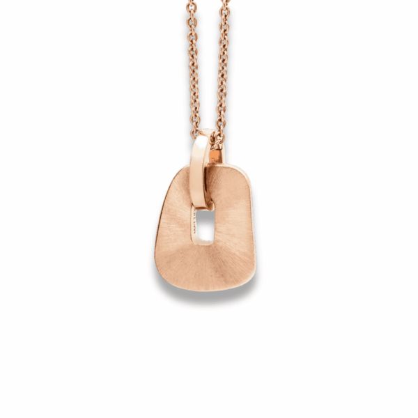 Collana mattioli in oro rosa inciso