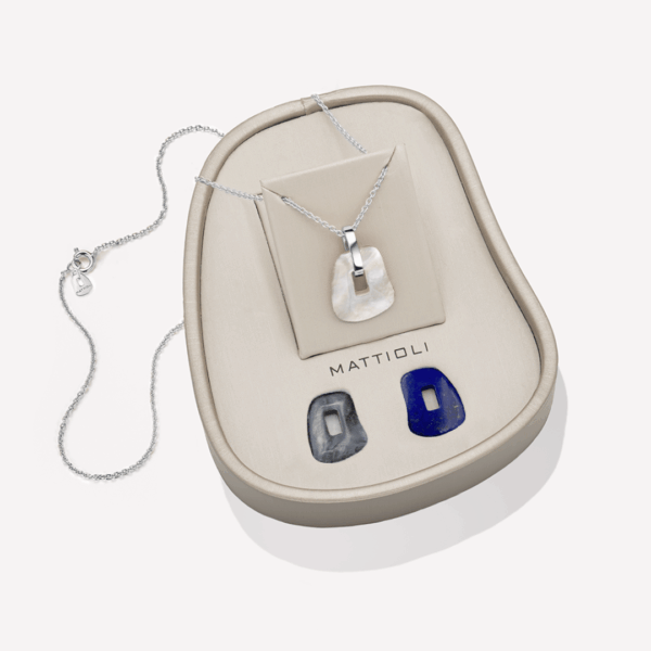 Collana Mattioli Puzzle Triade in oro Bianco