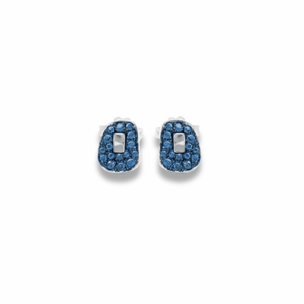 orecchini lobo mattioli oro bianco con zaffiri blu